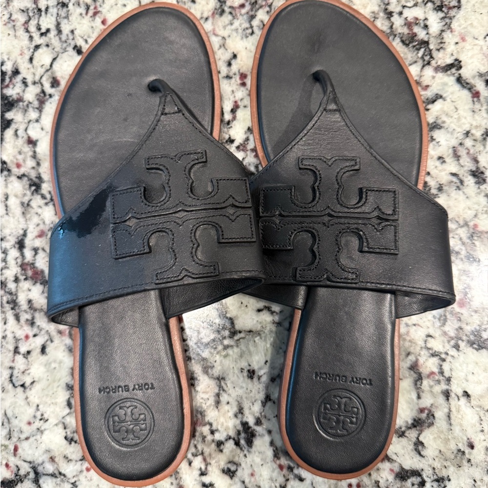Tory Burch Black Slide Sandals Size:8